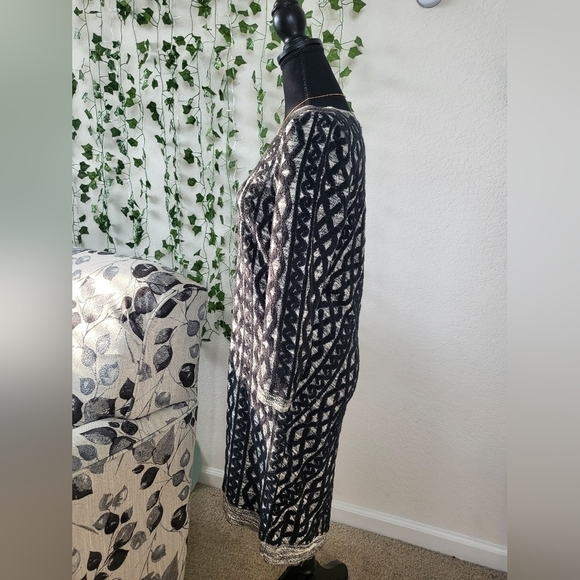 💚HP💚NWOT Anthropologie Moth Cotton/Wool Textured Abstract Sweater Dress - Picture 6 of 11